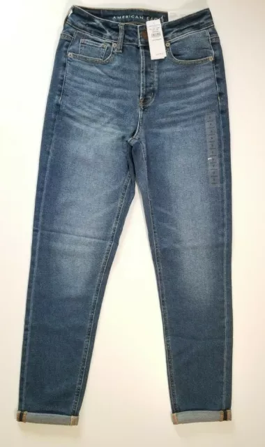 American Eagle Women's Stretch Hi-Rise Tomgirl Size 0 NWT $49.95