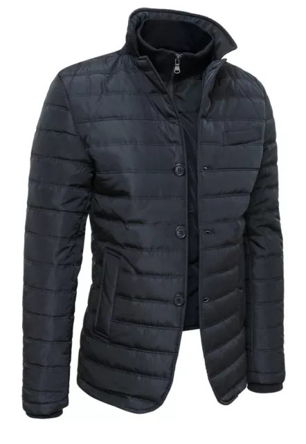 Giubbotto piumino uomo invernale nero giacca bomber impermeabile da S a 4XL