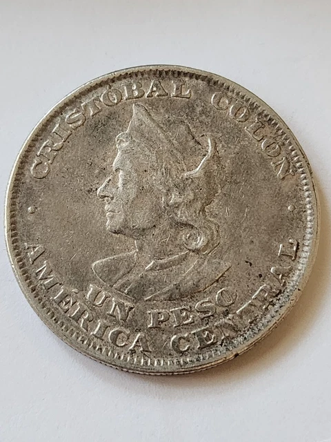 EL SALVADOR SILVER 1904 UN PESO Nice condition