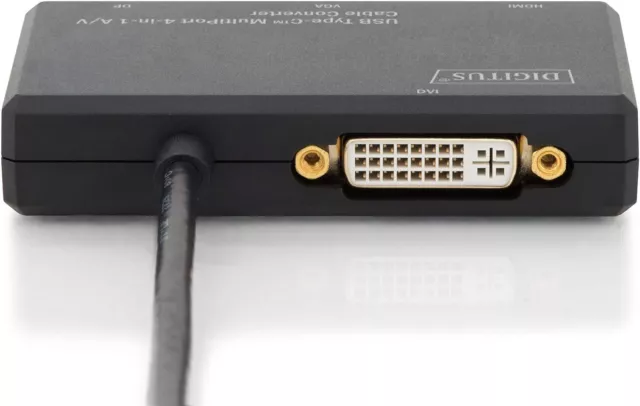 Adaptador DIGITUS USB Type-C a DP + DVI + HDMI + VGA 4K Ultra HD 2