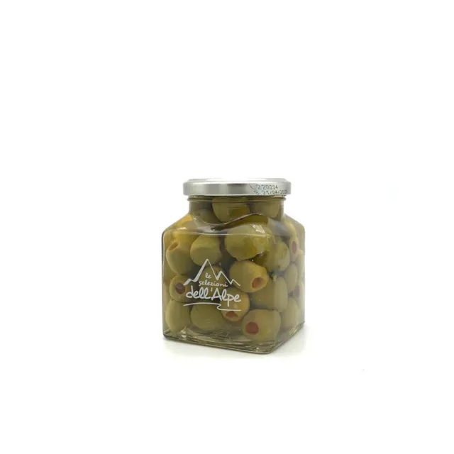 Errepi - grüne Oliven gefüllt mit Paprikapaste - Olive verdi snocciolate - 160g