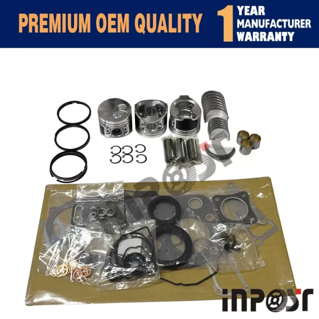 3TNV70 3TNV70-BJUV Overhaul Rebuild Kit For Yanmar John Deere XUV85 UTV Gator