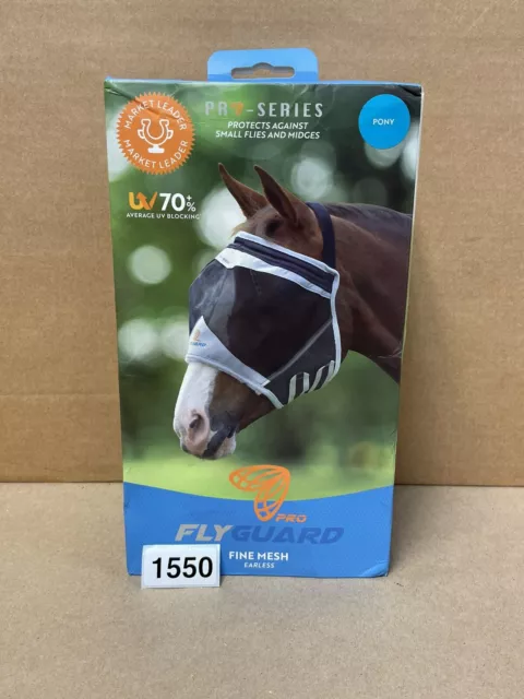 Fly Guard Pro By Shires Fine Mesh Fly Mask Earless Teal Size Pony