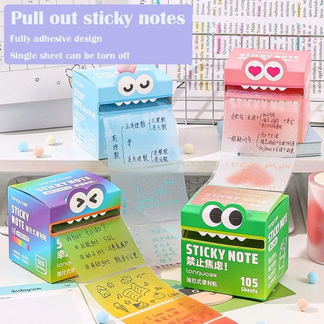 105 SHEETS PULL Out Design Memo Pad Paper Office School Supplies ...