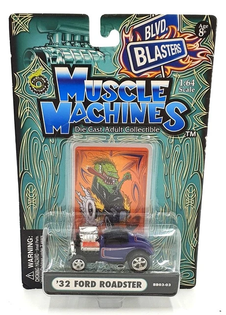MUSCLE MACHINES 1/64 Scale Diecast 03-65 - 1932 Ford Roadster