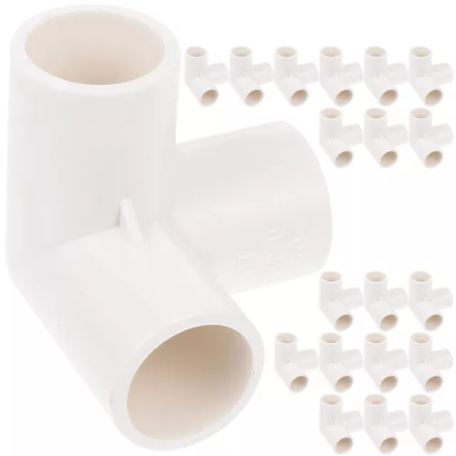 20 Pcs Three-dimensional Water Tee 3 Way Pvc Fitting 1/2 Inch Shoebox