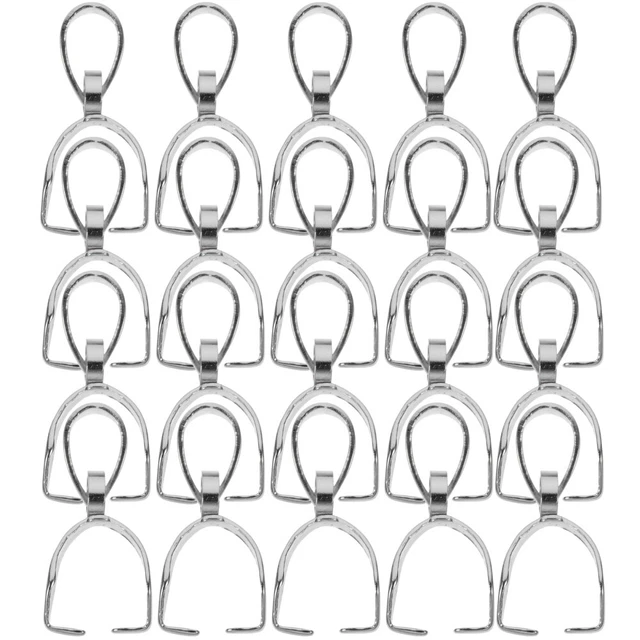 20 piezas Collar Pellizcante Clip Fianzas Joyería Hebilla Cuentas Collar Conector