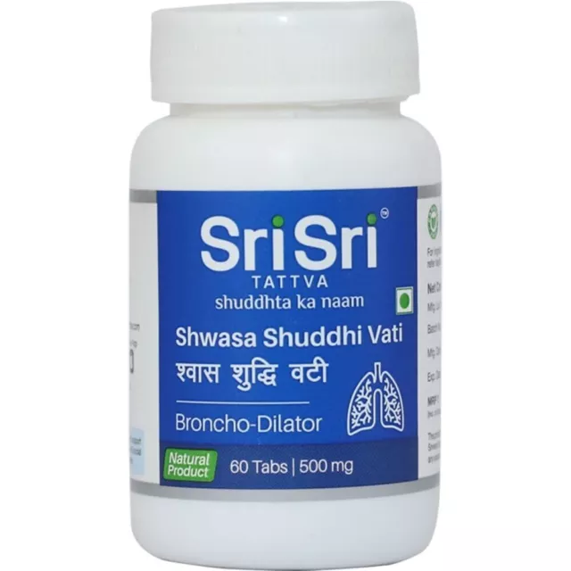 Sri Sri Tattva Shwasa Shuddhi Vati (60tab) x 3 paquetes de formulación...