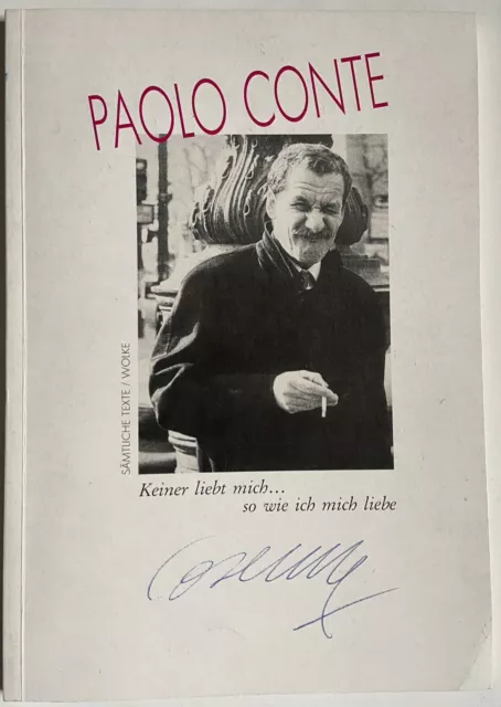 Paolo Conte signiert Text Buch Original Unterschrift Autogramm signed Signatur