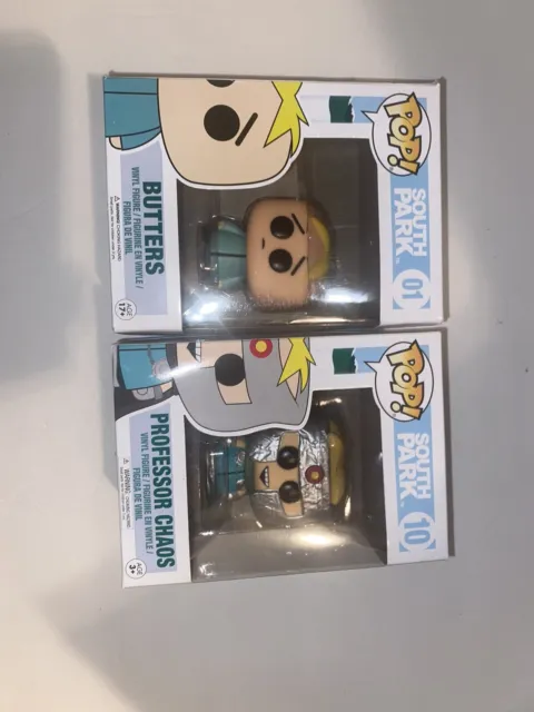Funko Pop! South Park - Professor Chaos #10 and Butters #01 Set - New in Box