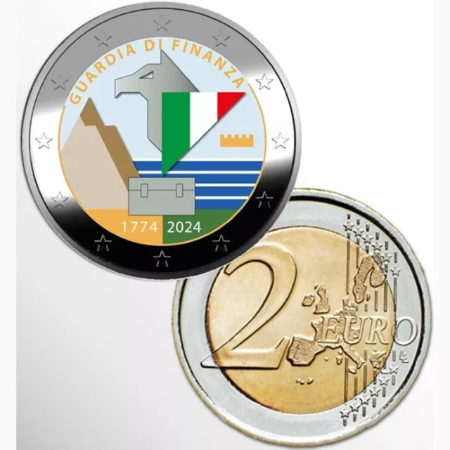 2€ Euro Italia 2024 - Guardia Di Finanza Colorato