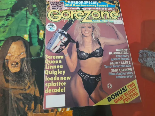 Vintage Gore Zone Issue 13 + 2 Posters,Linnea Quigley.