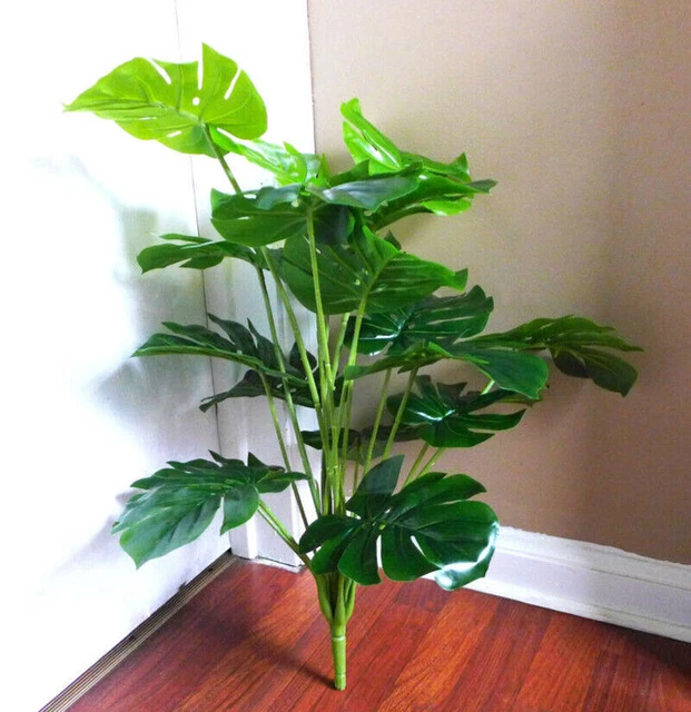 21& ARTIFICIAL FAN Palm Tree Fake Plant no Pot Indoor Outdoor Home