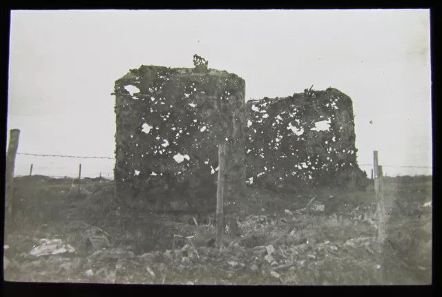 Glass Magic lantern slide LA BASSEE WW1 WORLD WAR ONE