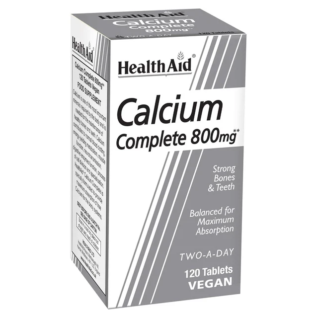 HEALTHAID CALCIUM COMPLETE Tablets 800mg Vegan 120 Count £13.49 ...