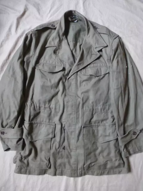 Veste treillis modèle 1947 TTA toile kaki Armée Française années 1960