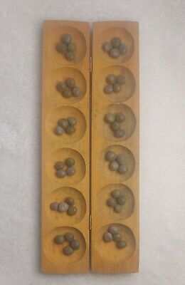 African  Wooden GAME HAND CRAFTED (OPON AYO) BOX