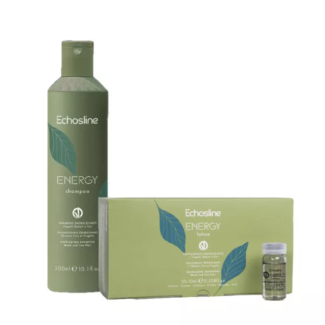 ECHOSLINE Kit Energy shampoo 300ml + Flacons 12x10ml