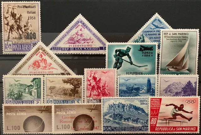 San Marino Airmail Value Selection & Complete Series mlh