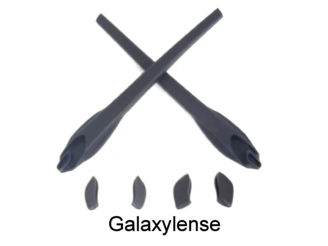 Galaxy Earsocks & Nose Pads Rubber Kits For Oakley Flak 2.0 Black