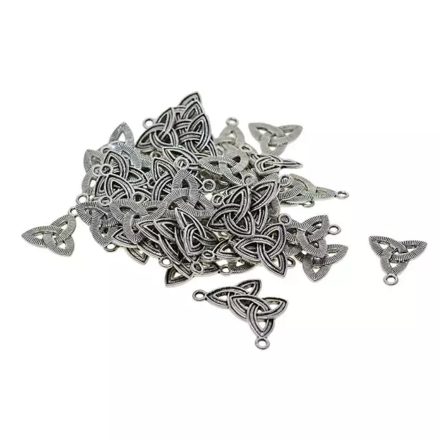 50 Pcs Collier En Argent Tibétain Pendentif Base DIY Résultats De Bijoux