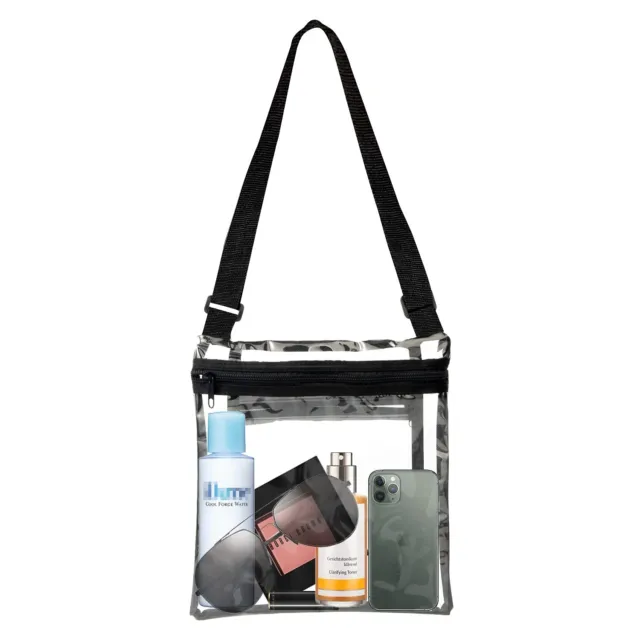 Clear Crossbody Purse Bag Stadium Approved See-Through Shoulder Bag for Concerts