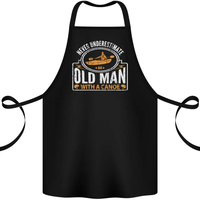 An Old Man With a Canoe Canoeing Funny Cotton Apron 100% Organic