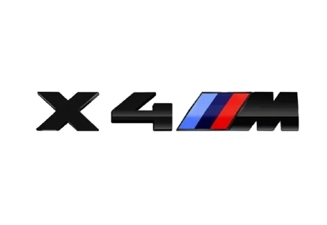 BMW X4 M Emblème autocollant coffre arrière  X4 M Power Noir Brillant