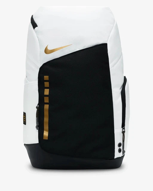 Nike Hoops Elite White Gold Backpack 32L DX9786-100 Air Cushion Basketball Bag