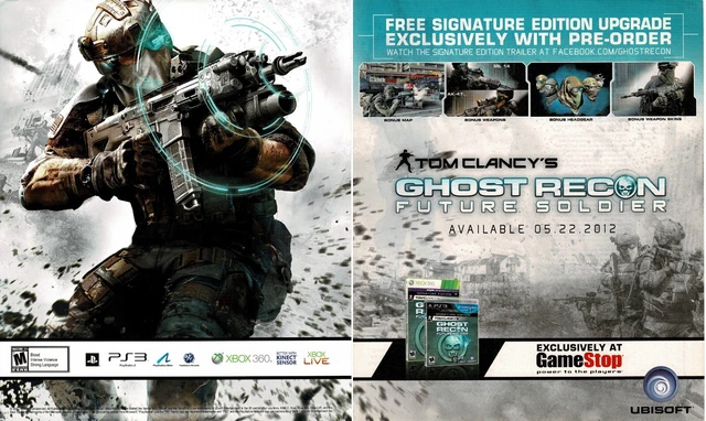 2012 Tom Clancy's Ghost Recon Future Soldier Video Game 2-page Vintage Print Ad