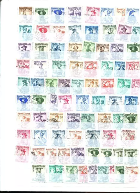 Austria 1918 - 2008 canceled Collection/Inventory IN Book ~ 2500 stamps