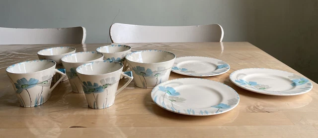 VINTAGE MYOTT & Son Co Art Deco Tea Set Hand Painted Made in