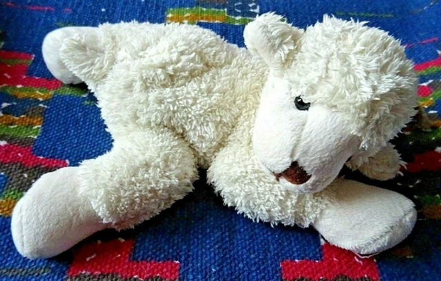 Hb2 / Doudou Peluche Bukowski Mouton Blanc Ecru Echarpe Beige 25 Cm Tbe