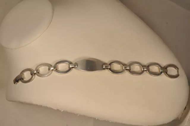 Bracelet Vintage Argent Massif Annees 70 Grosses Mailles Solid Silver