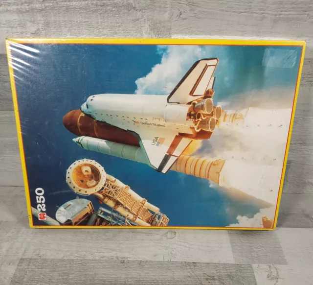 space shuttle launch jigsaw 250 piece by jumbo - vintage deadstock sealed