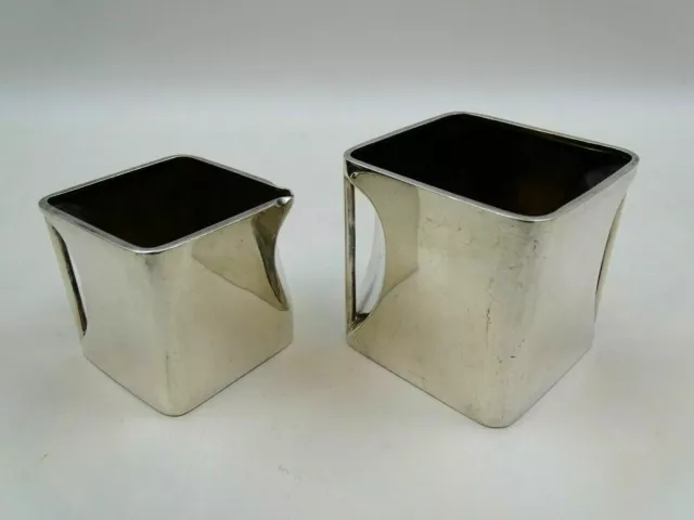 Cube Teapots Ltd The Cube - Silver Plated Sugar Bowl & Jug 1920's Regd 693783