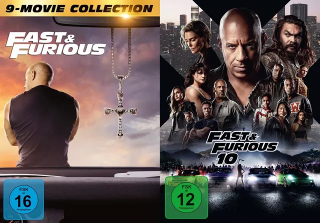 Fast & Furious - 9-Movie Coll. + Fast & Furious 10 / Teil 1-10 # DVD-SET-NEU