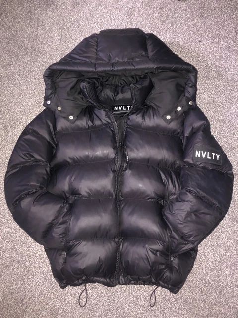 Monogram Puffer Jacket - Charcoal Grey – N V L T Y