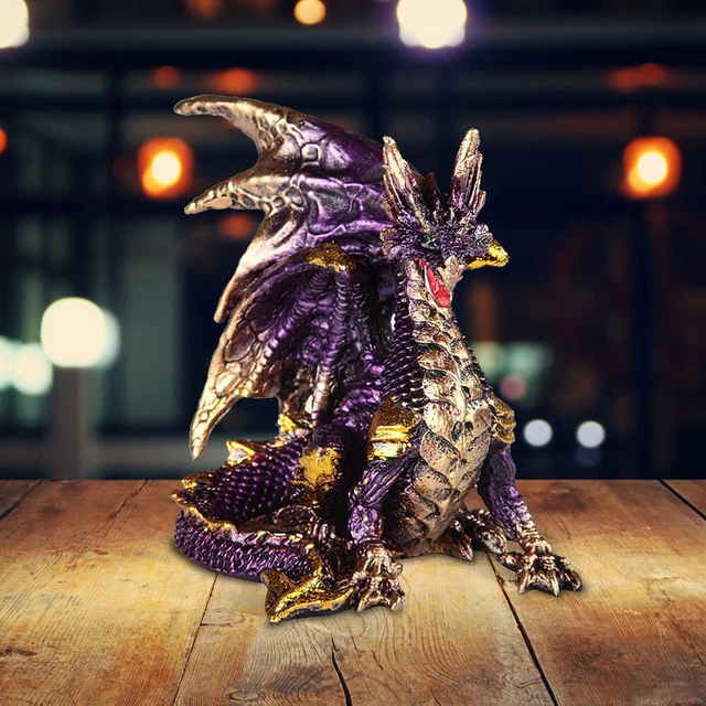 MEDIEVAL DRAGON STATUE 3.75"W Fantasy Collectible Figurine Room Decor £ ...