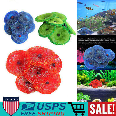 Aquarium Artificial Fake Soft Coral Plant Fish Tank Landscape Ornament Decor US