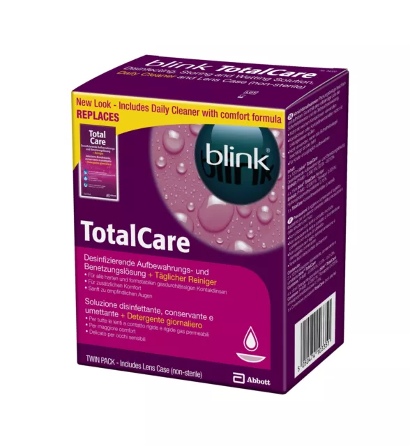 AMO blink TotalCare Twin Pack 2x120ml + 4x15ml Aufbewahrung von AMO 2