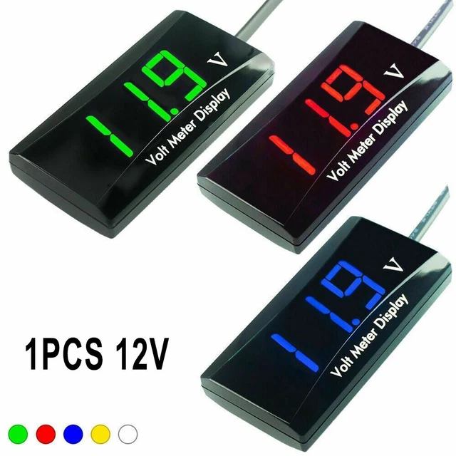 DC 12V LED Digital Monitor Volt Meter Display Battery Gauge Voltage ...