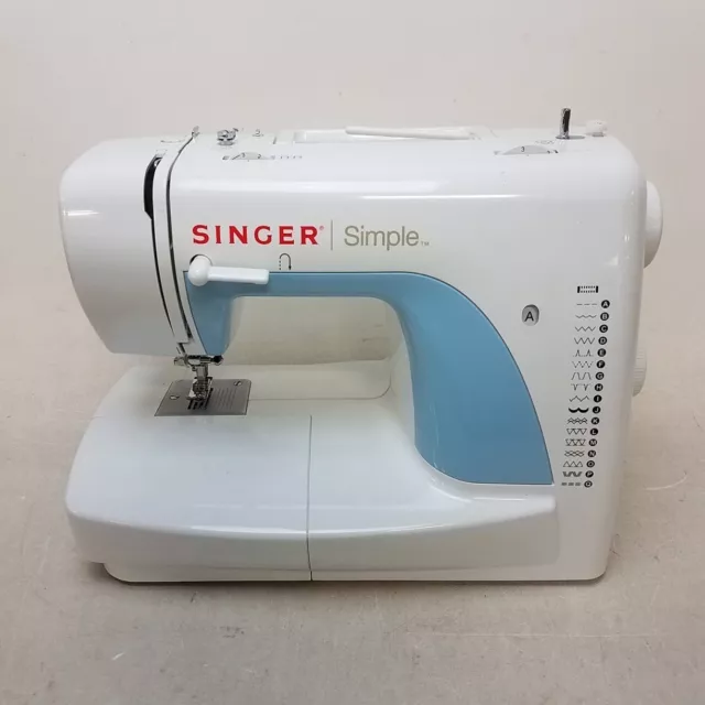 Singer Simple Sewing Machine Model 3221 Blue White Parts Only Powers On