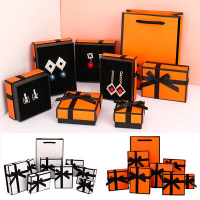 Caja de joyas caja embalaje soporte caja de regalo naranja estilo fino H N /