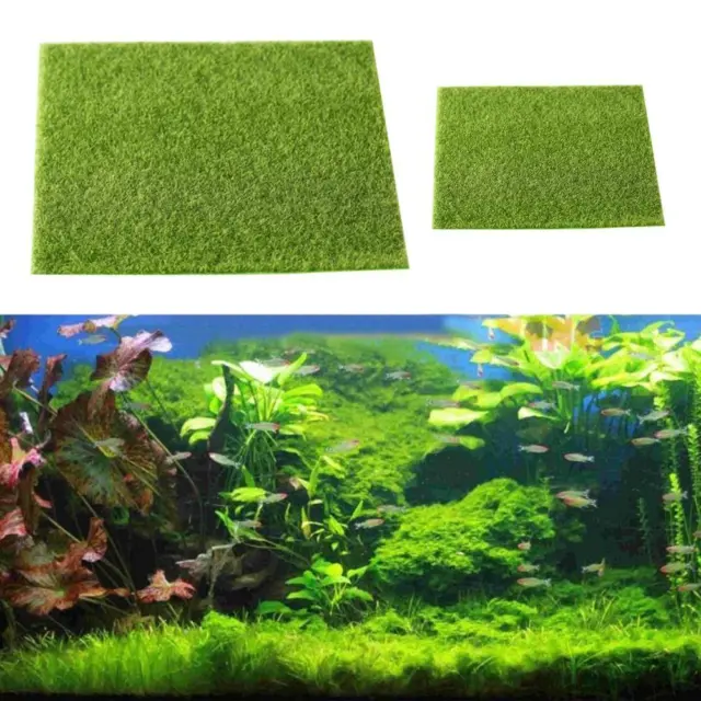Artificial Fish Tank Plant Landscap Water Aquatic Aquarium 2022 Lawn Grass  E7H9