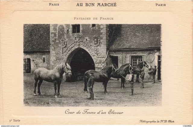 AGRICULTURE _S18466_ Paysage de France Cour de Ferme d'un Eleveur Chevaux