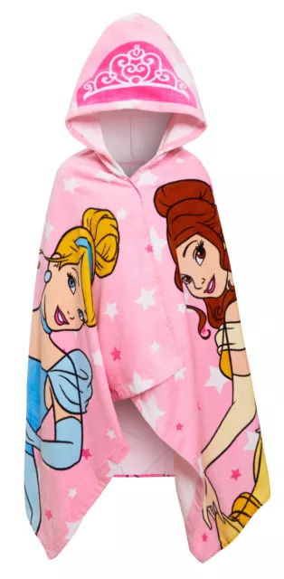 Asciugamano con cappuccio principessa Disney ragazze poncho asciugamano da spiaggia asciugamano da bagno avvolgimento nuoto
