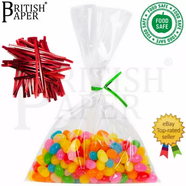 Clear Cellophane Bags Food Sweet Gift Cello Small Large Candy Cookie Treat Party