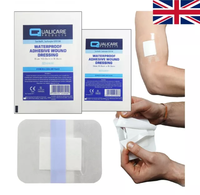 Qualicare Clear Waterproof Wound Dressings | Choose Size | Trusted UK Seller