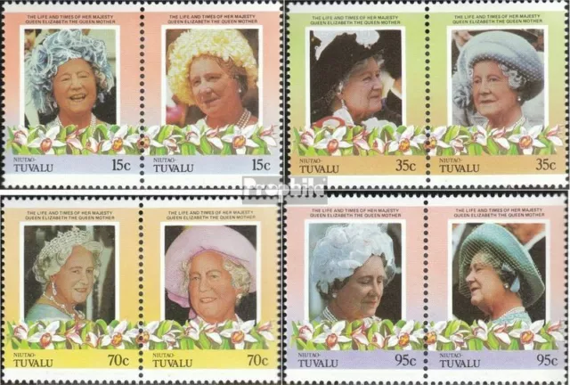 Tuvalu-Niutao 57-64 Coppie (completa edizione) MNH 1985 Regina Madre Elizabeth